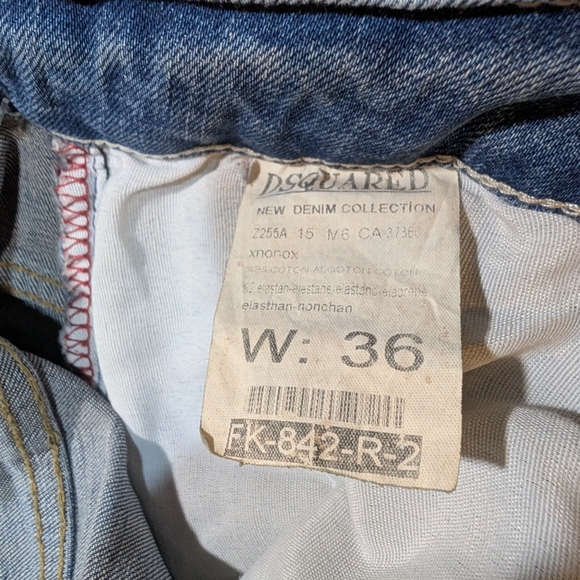 DSQUARED2 Men's 36x30 Designer Slim Fit Distressed Jeans - Designer - Picture 10 of 16